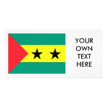 Sao Tome and Principe Flag Photo Card