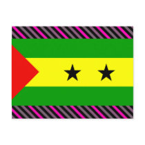 Sao Tome And Principe Flag postcards