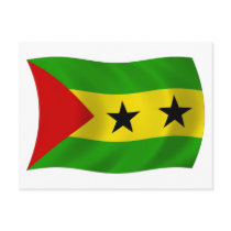 Sao Tome and Principe Flag Postcard