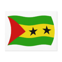 Sao Tome and Principe Flag Postcard
