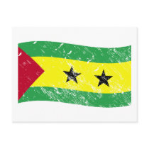 Sao Tome and Principe flag postcards