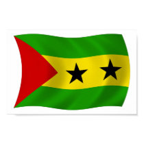 Sao Tome and Principe Flag Poster Print