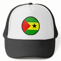 Sao Tome And Principe quality Flag Circle Trucker Hat