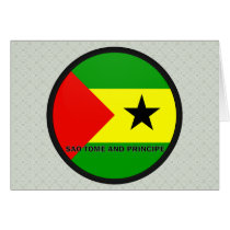 Sao Tome And Principe Roundel quality Flag Card