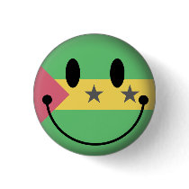 Sao Tome and Principe Smiley Button