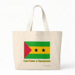 Sao Tome Flag with name in Russian Bags