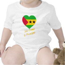 Sao Tome & Principe Flag Heart t-shirts