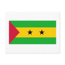 Sao Tome & Principe Flag postcards