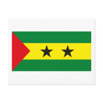 Sao Tome Principe Flag Postcard