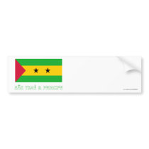 Sao Tome & Principe Flag with Name bumper stickers