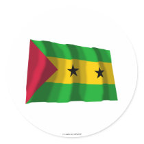 Sao Tome & Principe Waving Flag stickers