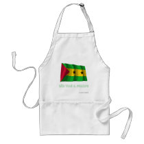 Sao Tome & Principe Waving Flag with Name aprons