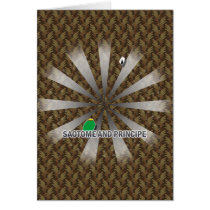 Saotome And Principe Flag Map 2.0 Greeting Cards