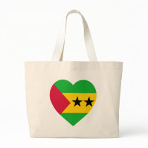 SaoTome & Principe Flag Heart bags