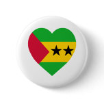 SaoTome &amp; Principe Flag Heart Pin