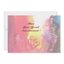 SAPHO , bright red yellow green invitations