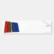 Sapmi Waving Flag Bumper Sticker