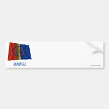 Sapmi Waving Flag with Name Bumper Stickers
