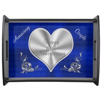 Sapphire 45th Anniversary Gifts PERSONALIZED Food Trays