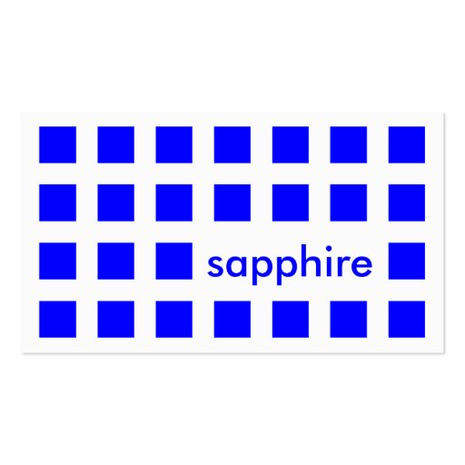 sapphire blue (mod squares) business card templates (front side)