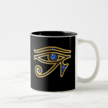 Sapphire Eye of Ra in Gold Mug