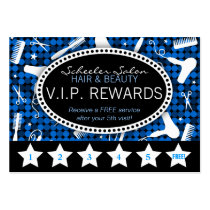 Sapphire Glam Custom Salon Loyalty Punch Card Business Card
