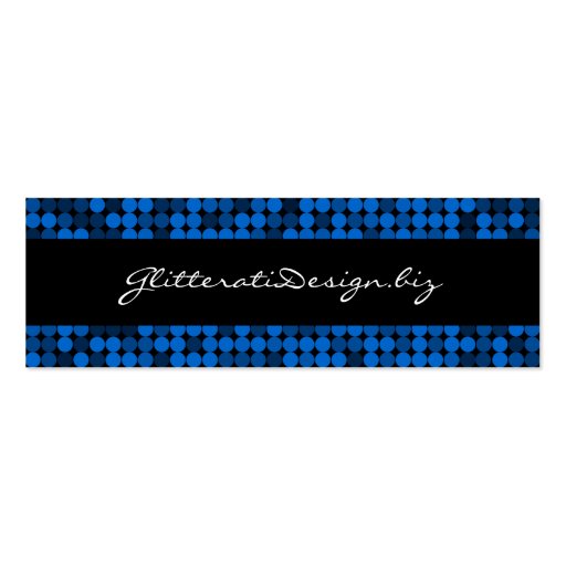 Sapphire Glam Skinny Bizcard Business Card Template (front side)