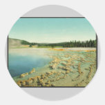 Sapphire Pool, Yellowstone National Park classic P Round Stickers