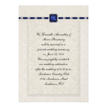 Sapphire Ribbons & Lace Post Wedding Invite