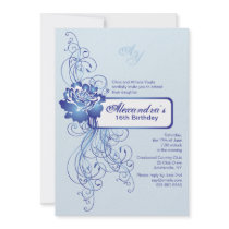 Sapphire Rose Invitation