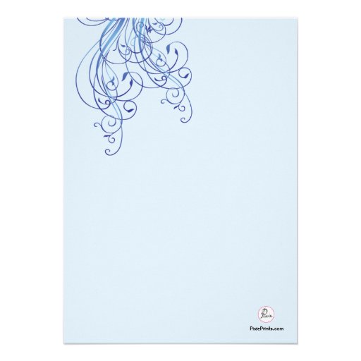 Sapphire Rose Invitation