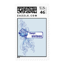 Sapphire Rose Postage Stamp