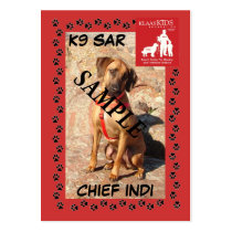 SAR K9 Trading Cards (Trailing) Business Card Templates