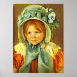 Sara in a Green Bonnet. c. 1901, Mary Cassatt Print
