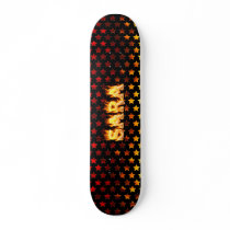 Sara skateboard fire and flames design.