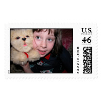 Sara with pup postage