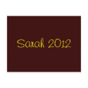 Sarah 2012 postcards