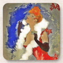 Sarah Berhardt La Diaphane Beverage Coasters