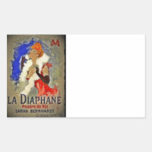 Sarah Berhardt La Diaphane Rectangle Stickers
