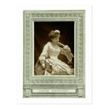 Sarah Bernhardt (1844-1923), from 'Galerie Contemp Post Cards