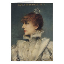 Sarah Bernhardt  1875 Greeting Card