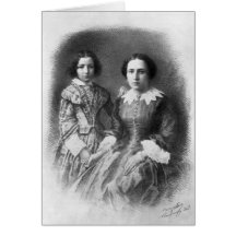 Sarah Bernhardt and her mother? Card