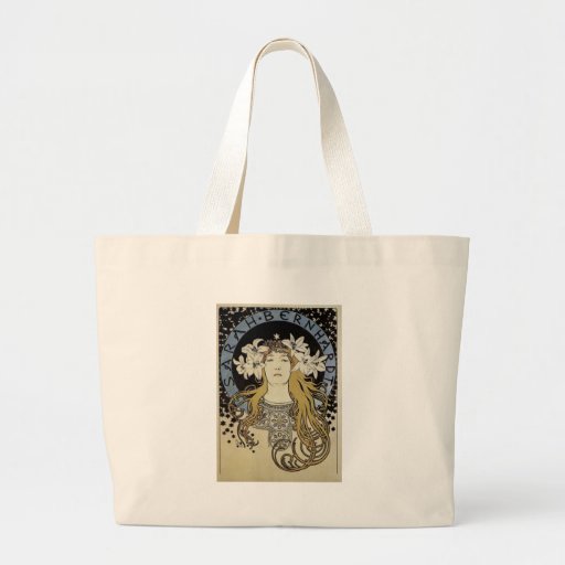 Sarah Bernhardt by Alphonse Mucha Canvas Bag