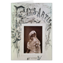 Sarah Bernhardt  in the role of Marion Delorme Greeting Card
