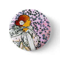 Sarah Bernhardt, La Dame aux Camélias Pinback Button