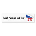 Sarah can kick your.... bumper stickers
