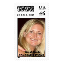 Sarah graduation 2,    Sarah SmileCONGRATULATIONS postage