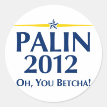Sarah Palin 2012 Round Sticker