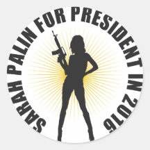 Sarah Palin 2016 Round Stickers