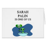 sarah palin, alien card